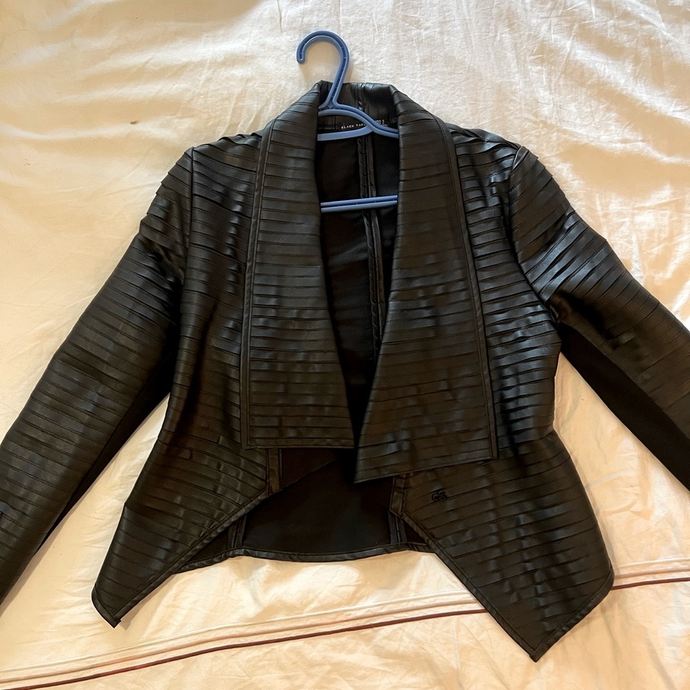Black Tape faux leather jacket. Lightly worn.